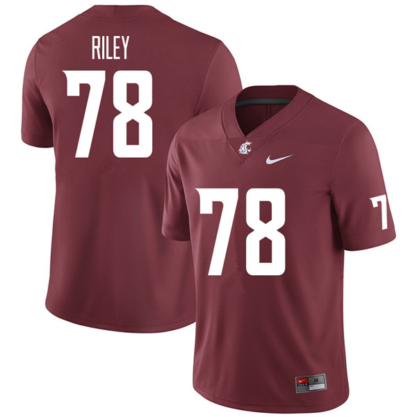 Men #78 Syr Riley Washington State Cougars College Football Jerseys Sale-Crimson